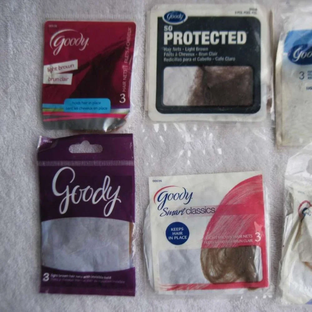 Goody Mesh Hair Nets Elastic Border Edge Comfortable Hold Protect Neat Invisible